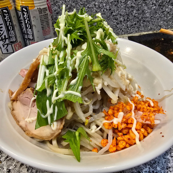 「どっきり焼き MIXホルモン炒め 冷やし中華」@ホルモン焼き 有希ちゃんの写真