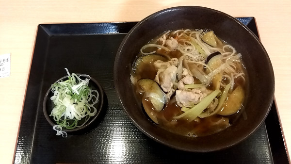 「肉茄子そば（７３０円）」@ゆで太郎 三田3丁目店の写真