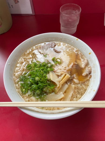 「中華そば大盛背脂」@十八番 引野店の写真