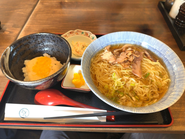 「冷たい鳥中華+ランチセット」@蕎麦屋やまぐちの写真