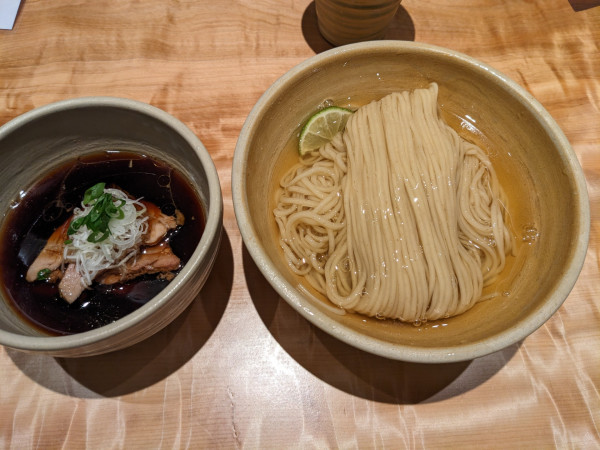 「醤油つけ麺」@迂直の写真