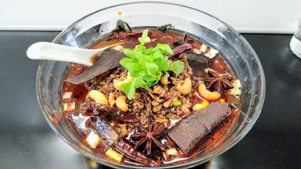 「【限定】冷やし黒胡麻香草担担麺」@自家製麺SHINの写真