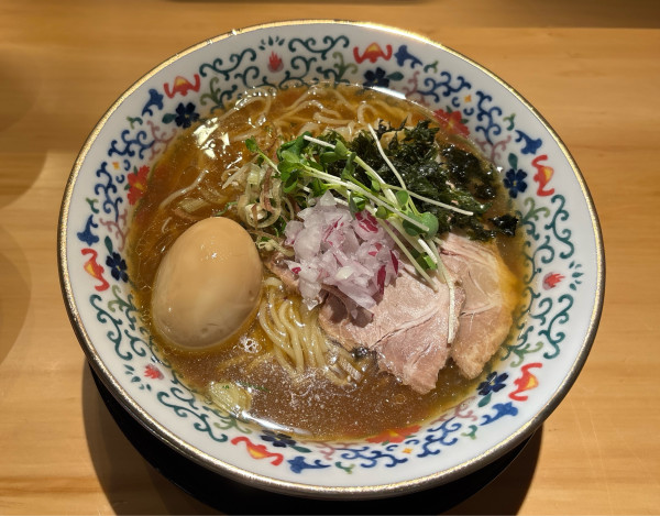 「【豊洲勝本限定】冷製中華そば＋味玉」@中華そば豊洲勝本の写真