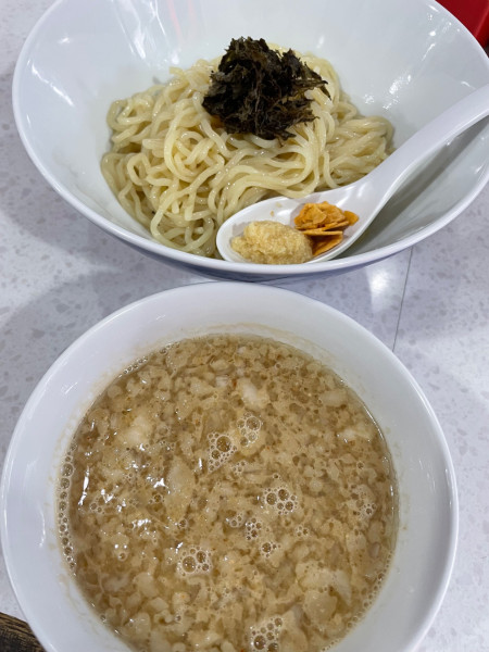 「限定 『背油煮干し味噌󠄀つけ麺(スープ割付)』」@ラーメン星印の写真