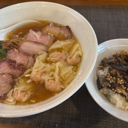 チャーシューワンタン麺+きまぐれごはん