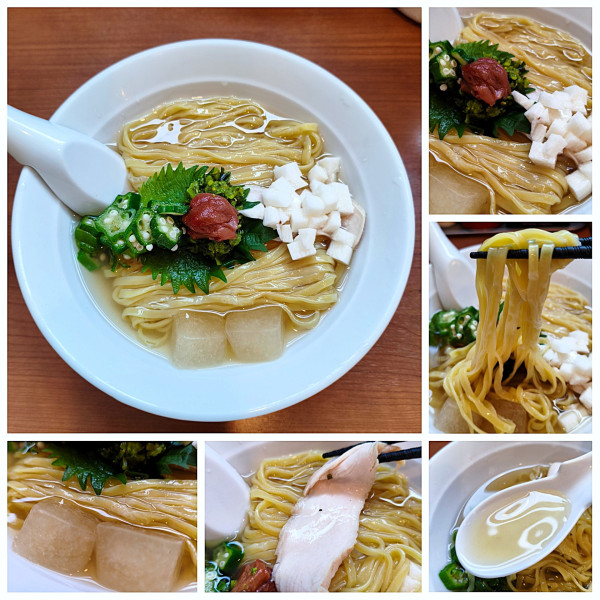 「冷やし昆布水そば「琥珀」(夏季限定)　1000円」@中華そば 七麺鳥の写真