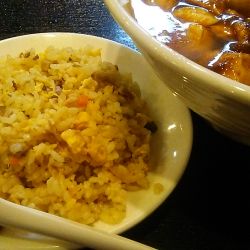 日替ランチB 麻婆豆腐麺＋半チャーハン 950円