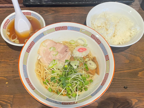 「油そば+ライスセット」@宝華らぁめん 国分寺店の写真