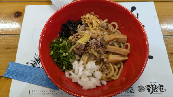 「雲丹まぜそば」@活龍 海老蟹専門 甲殻堂の写真