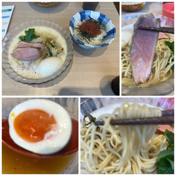 「【限定】味玉冷やし鴨南蛮SOBA1380円いくら丼450円」@㐂りん食堂の写真