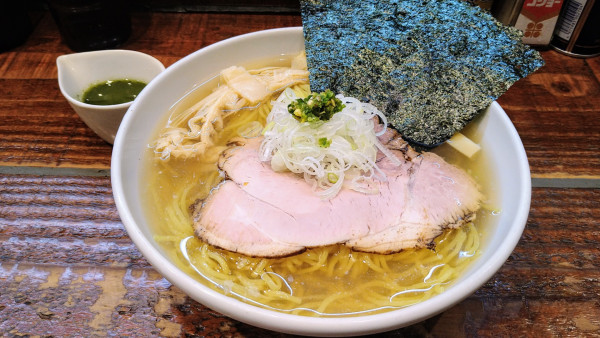 「【限定】冷やしラーメン 紫蘇塩(Lv.7)+海苔」@元祖一条流がんこラーメン たま館分店の写真