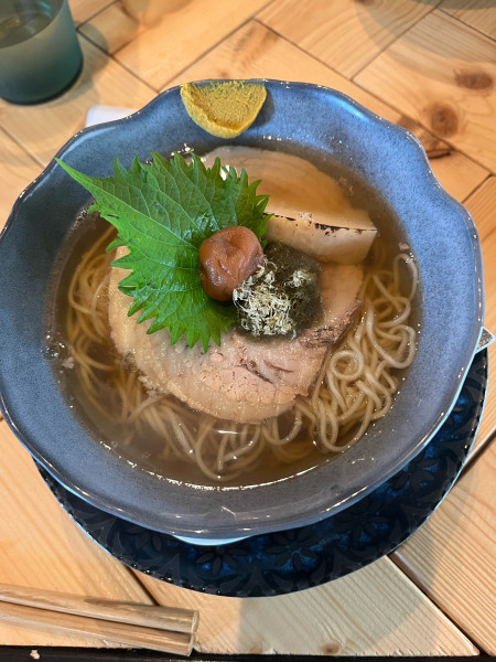 「梅塩だし中華」@古民家ヌードゥル黒揚羽森住の写真