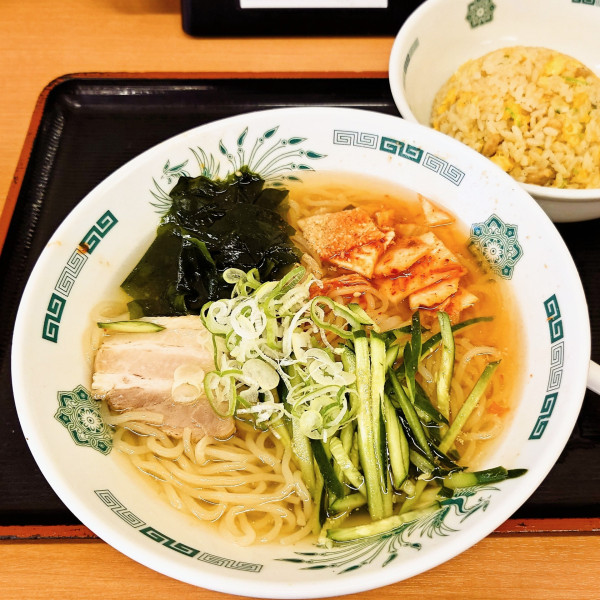 「期間限定　冷麺＋半炒飯」@熱烈中華食堂 日高屋 柏東口中央町店の写真