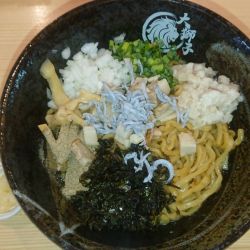 煮干纏いそば(1000円)麺大盛り(120円)