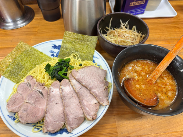 「ネギチャーシューつけ麺」@ラーメンショップ 椿 松伏店の写真