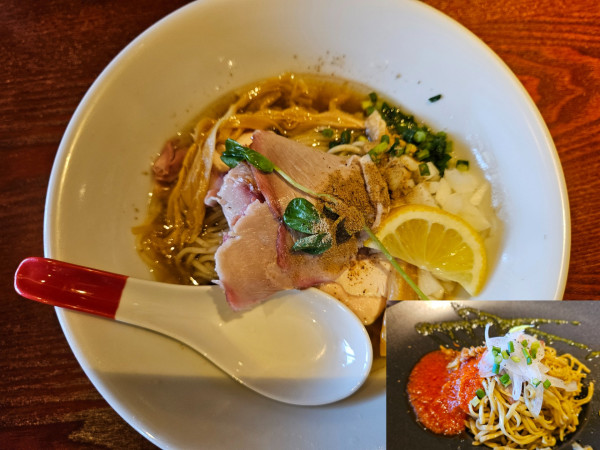 「冷製煮干し蕎麦+替玉トマトとバジル」@佐波理の写真