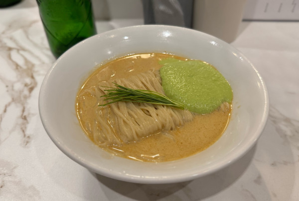 「甘海老と浅蜊と青唐辛子の冷やし¥1200」@中華そば 左とうの写真