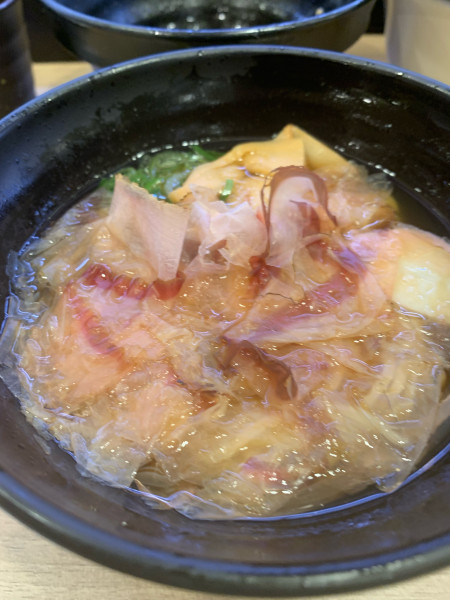 「濃厚まぐろ出汁の醤油ラーメン〜つるっと細麺〜」@かっぱ寿司 いわき平店の写真