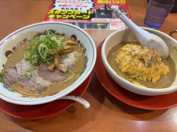 「こってりラーメン　こってり天津飯セット」@天下一品 くずは店の写真