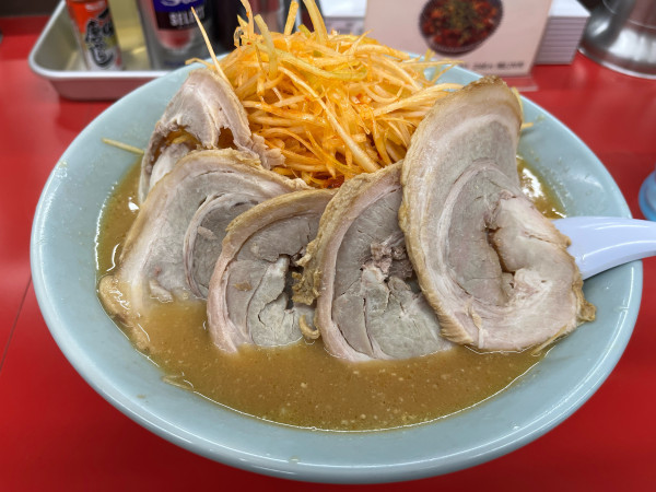 「ネギ味噌チャーシューめん」@くるまやラーメン 新座店の写真