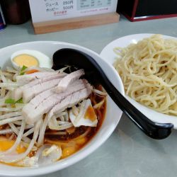 野菜つけ麺醤油＋辛味増し