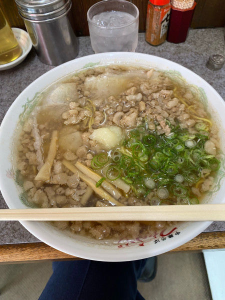 「中華そば大盛脂マシマシニンニクトッピング」@つたふじ 福山支店の写真