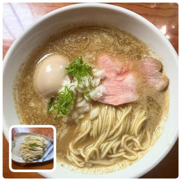 「平子煮干しそば1000円味玉･替玉CP」@FOOD TRUCK むべの写真