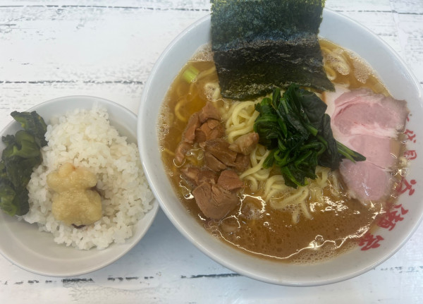 「朝ラー大850円+コマチャ100円+朝ライス50円」@二代目 谷瀬家の写真