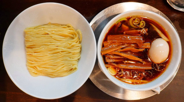 「つけ麺+メンマ+味玉+瓶ビール」@自家製麺 うるちの写真