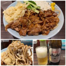 すごい冷やし中華（麺400㌘）1300円ビール550円