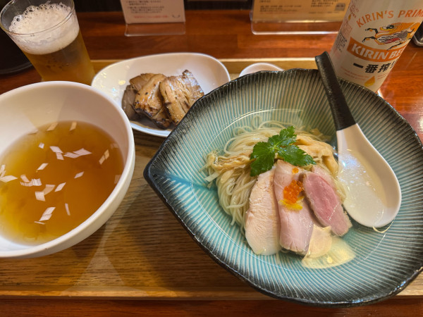 「冷製だしのつけそば+煮豚チャーシュー」@麺処しろくろの写真