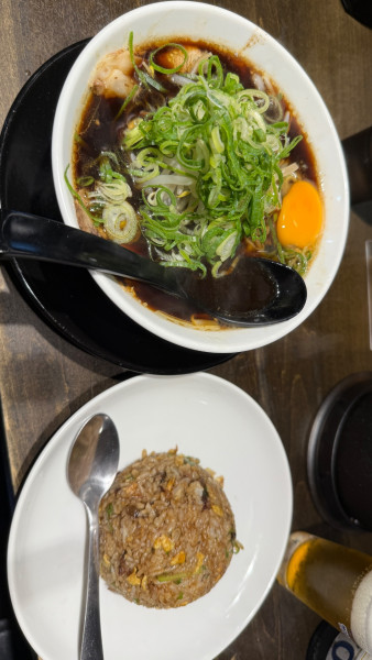 「中華そば、焼き飯セット並・小」@中華そば 春夏◯冬の写真