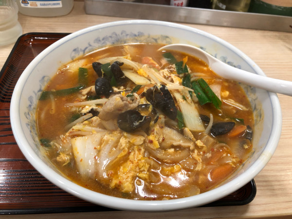 「旨辛菜麺」@ぎょうざの満洲 東長崎南口店の写真