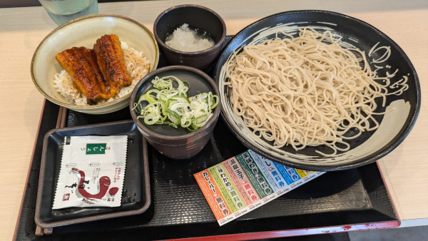 「【限定】ミニうな丼セット。おろし（クーポン）」@ゆで太郎 谷田部店の写真