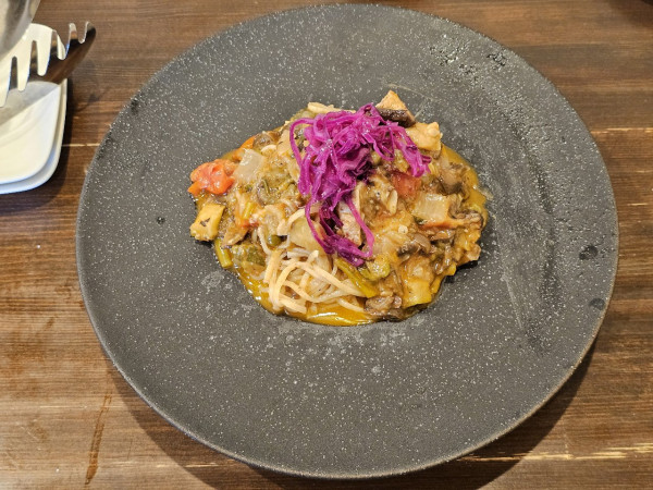 「【限定和え玉】夏野菜の煮込み（カポナータ）　600円」@sobabar Ciliegioの写真