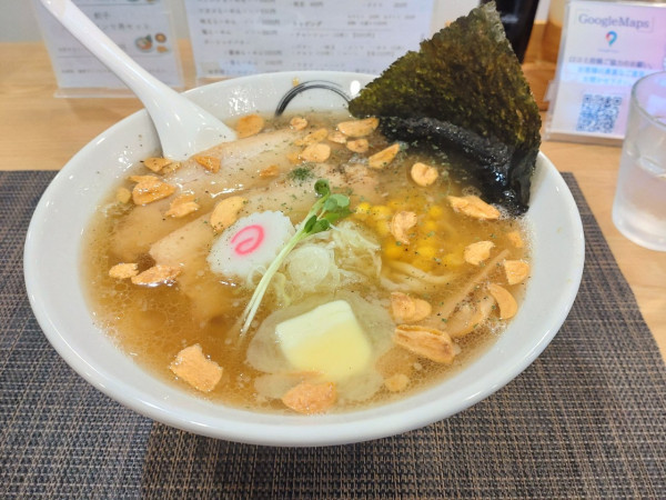 「ガーリックバター醤油らーめん+餃子スタミナメンマ丼セット」@麺処 りょうやの写真