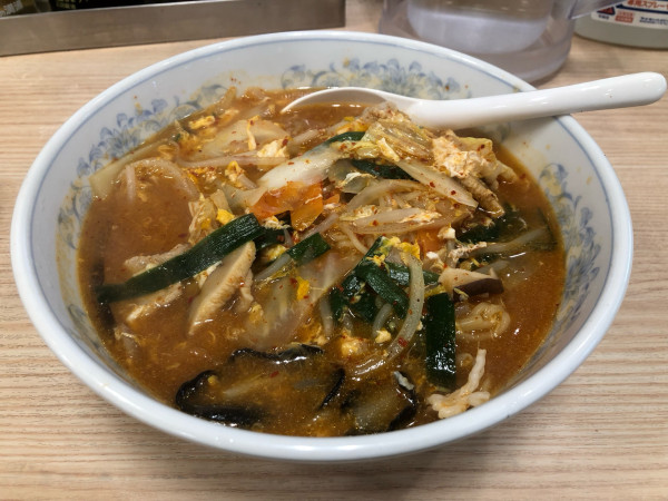 「旨辛菜麺」@ぎょうざの満洲 東長崎南口店の写真