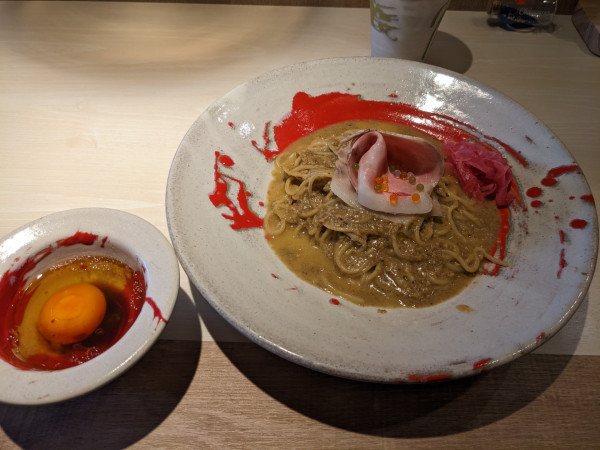 「ヴォンゴレビアンコの油そば＋ライス（小）」@ナミノリビーチの写真