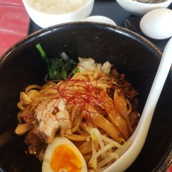 冷やし坦々まぜそば+追い飯セット