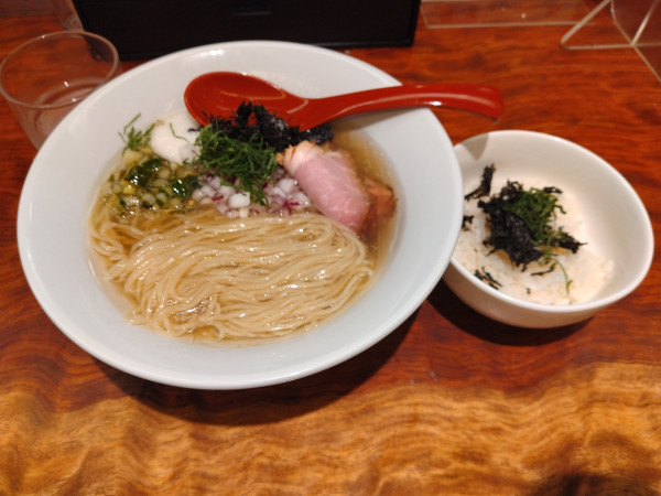 「昆布水と魚介出汁の冷やし¥1300+小茶漬¥150-」@三馬路 東京店の写真