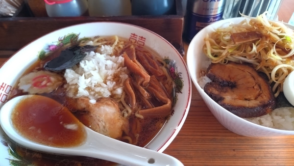 「Gセット　ラ～メン＋ミニ全部のせ丼　¥1250」@らーめん おゆうの写真