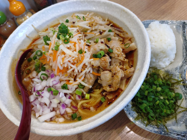 「みそらーめん、小ライス」@麺小屋 てちの写真