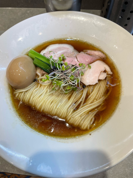 「山椒生姜ラーメン＋味玉」@BIRI BIRI CRUSH MENの写真