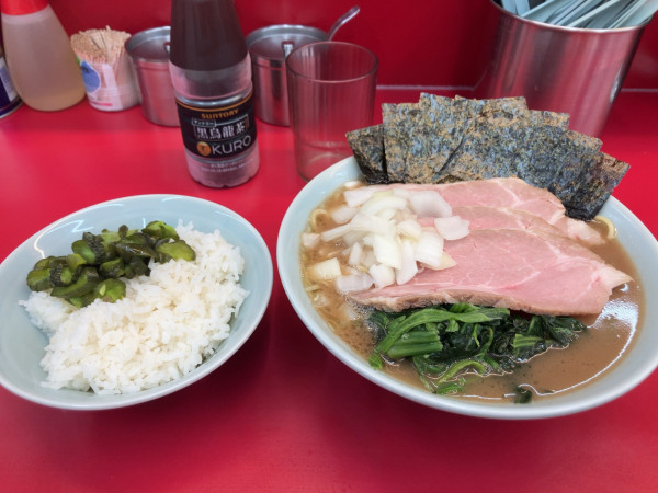 「ヤムクサラーメン並　脂少なめ」@横浜ラーメン武蔵家 薬園台店の写真