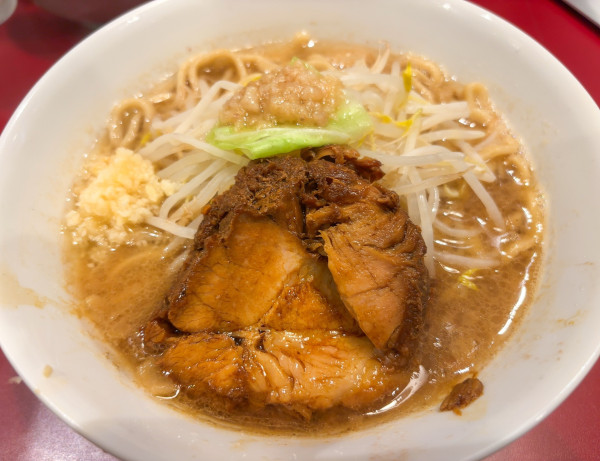 「ライト (ミニ、ヤサイ・アブラ少なめ)」@豚らーめん ミドリカワの写真