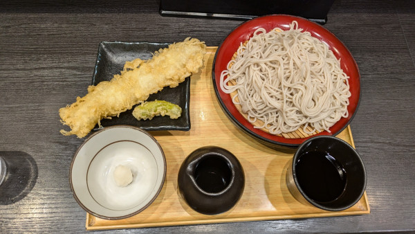 「【期間限定】穴子天せいろ、二枚もり」@小諸そば 浜町店の写真