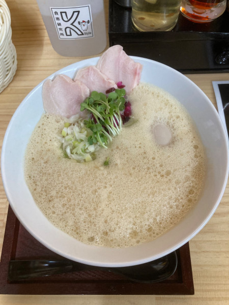 「鶏泡白湯ラーメン　煮卵」@食楽研究所 K styleの写真