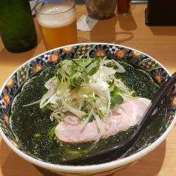 たっぷり生青海苔の冷やし煮干蕎麦