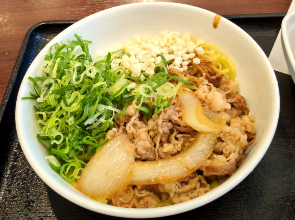 「牛玉スタミナまぜそば」@吉野家 赤羽東口店の写真