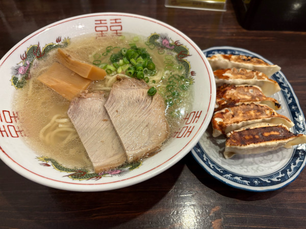 「【試作】はまぐりと鯛の塩そば720円、餃子280円」@活龍大衆麺処 真壁屋 土浦駅西口店の写真